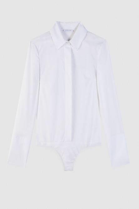 Shirt bodysuit, White, Patrizia Pepe