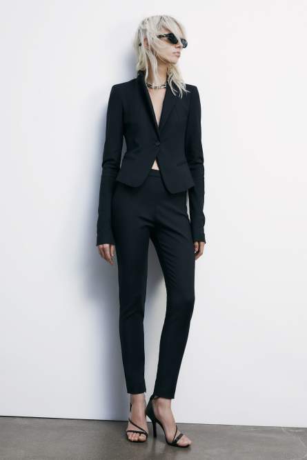 Jacke mit 1 Knopf, Schwarz, Patrizia Pepe