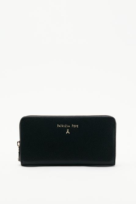 &quot;ESSENTIAL&quot; zip-around purse, Black, Patrizia Pepe