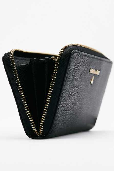 &quot;ESSENTIAL&quot; zip-around purse, Black, Patrizia Pepe