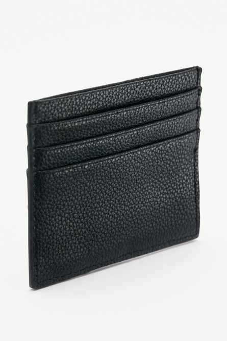 Leather card holder, Black, Patrizia Pepe