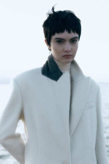 Soft wool-blend blazer, White, Patrizia Pepe