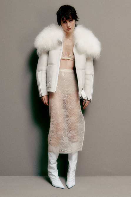 Sequined lace midi skirt, White, Patrizia Pepe