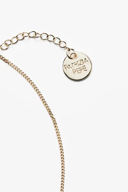 Collier en laiton et verre avec strass, Or, Patrizia Pepe