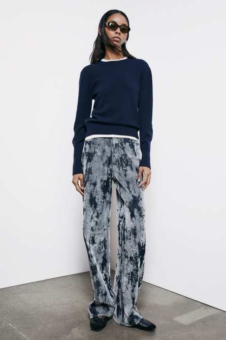 Crew neck cashmere sweater, Blue, Patrizia Pepe