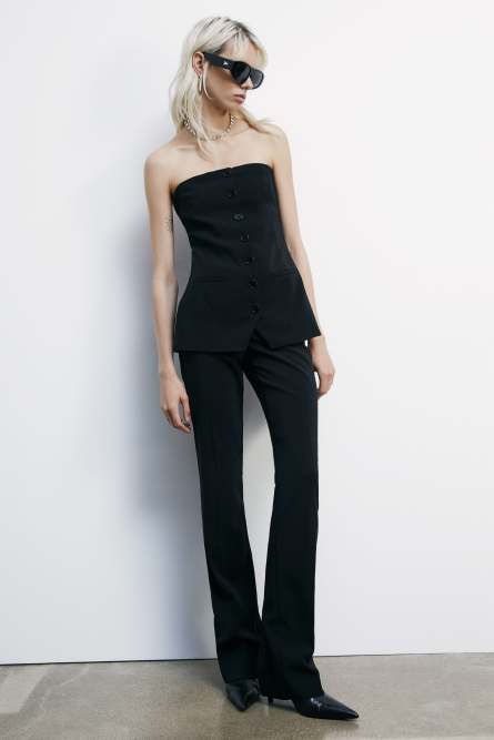 Slim crepe pants, Black, Patrizia Pepe