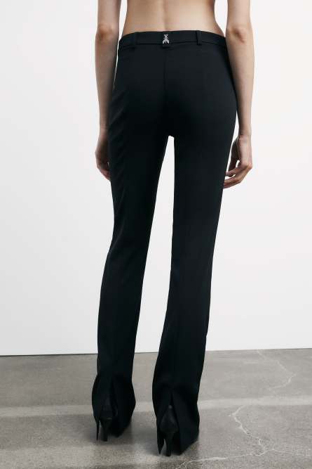 Slim crepe pants, Black, Patrizia Pepe