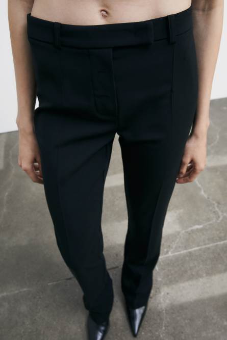 Slim crepe pants, Black, Patrizia Pepe
