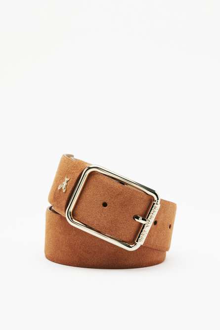 Suede belt, Brown, Patrizia Pepe