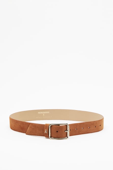 Suede belt, Brown, Patrizia Pepe