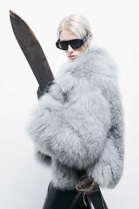 Short fur jacket, Grey, Patrizia Pepe