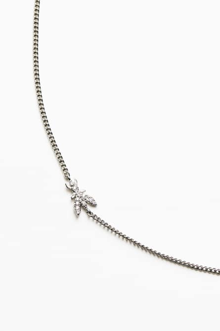 Rhinestone necklace, Silver, Patrizia Pepe