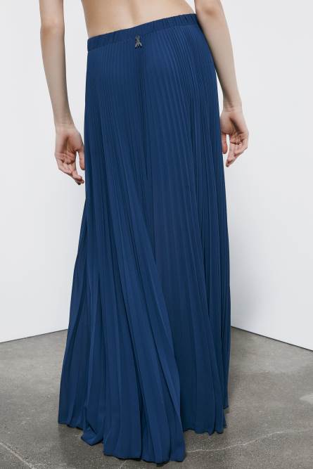 Long pleated skirt, Blue, Patrizia Pepe