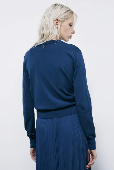 Light cotton sweater, Blue, Patrizia Pepe