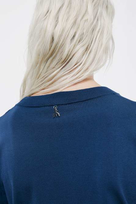 Light cotton sweater, Blue, Patrizia Pepe