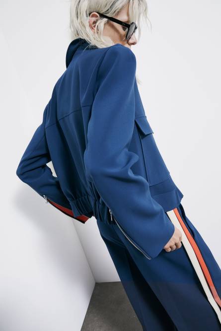 Twill sporty jacket, Blue, Patrizia Pepe
