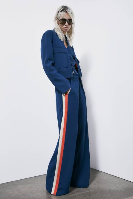 Twill sporty jacket, Blue, Patrizia Pepe