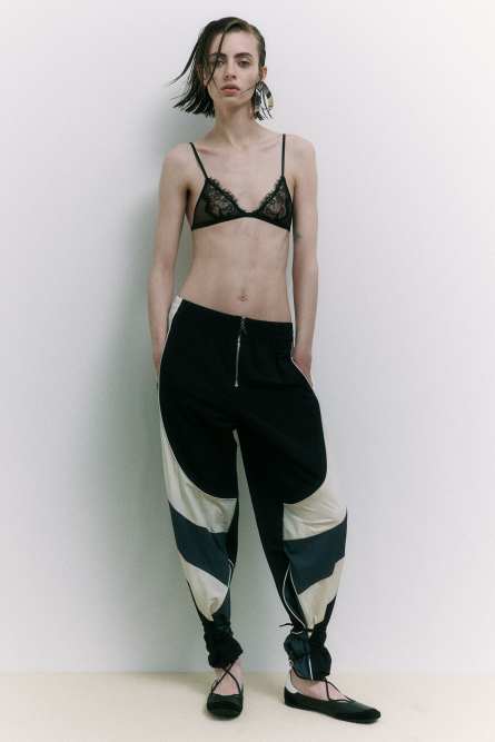 Pantalon l&eacute;ger racing color block, Multicolor, Patrizia Pepe