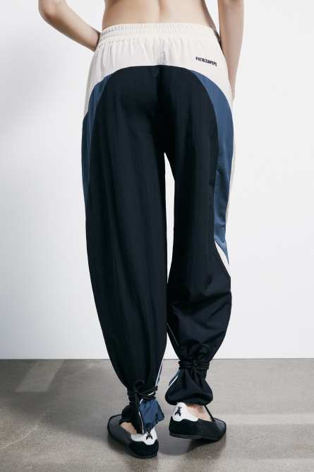 Pantalon l&eacute;ger racing color block, Multicolor, Patrizia Pepe