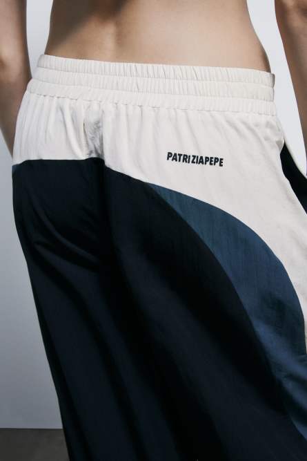 Pantalon l&eacute;ger racing color block, Multicolor, Patrizia Pepe