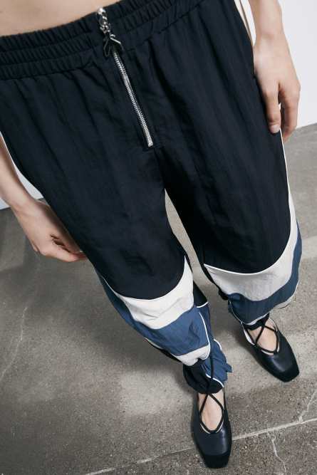 Pantalon l&eacute;ger racing color block, Multicolor, Patrizia Pepe