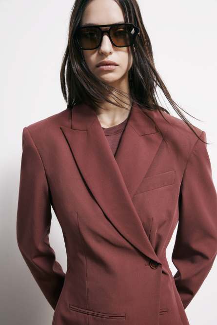 Wrap blazer, Brown, Patrizia Pepe