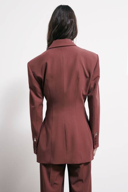 Wrap blazer, Brown, Patrizia Pepe