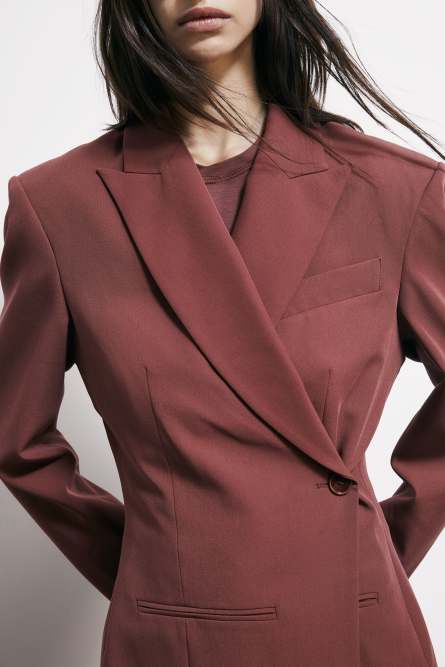 Wrap blazer, Brown, Patrizia Pepe