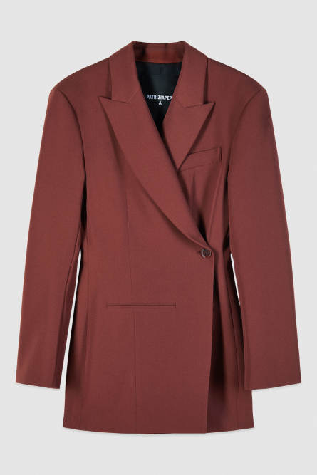 Wrap blazer, Brown, Patrizia Pepe