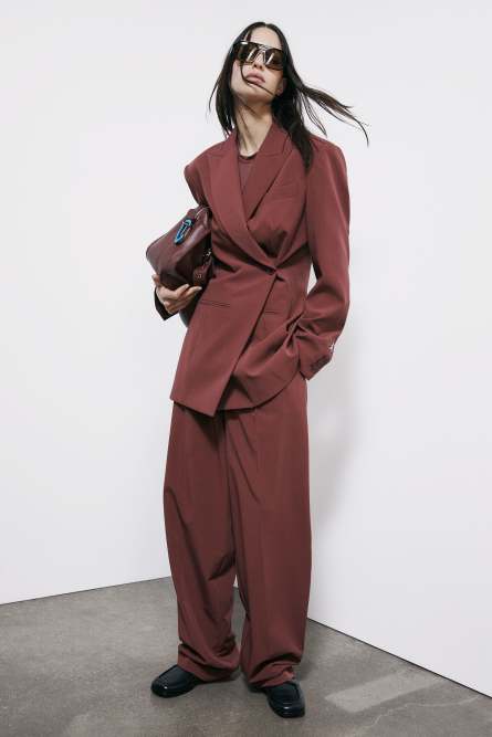 Wrap blazer, Brown, Patrizia Pepe