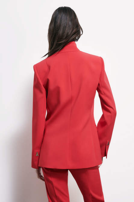 Узкий приталенный блейзер, Красный, Patrizia Pepe