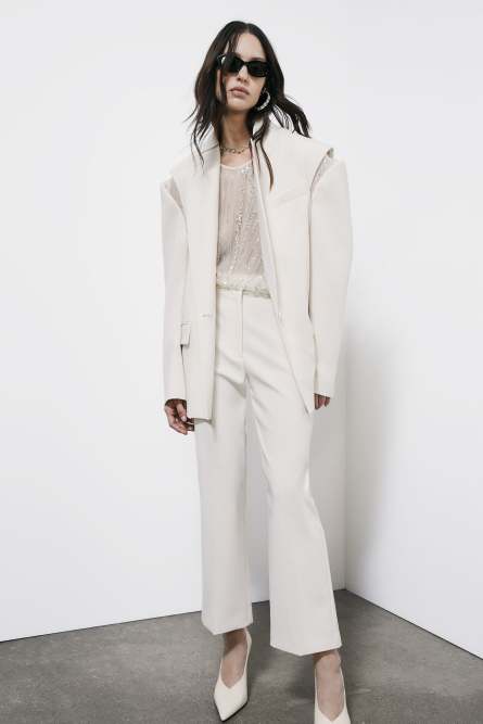 Soft crepe pants, White, Patrizia Pepe