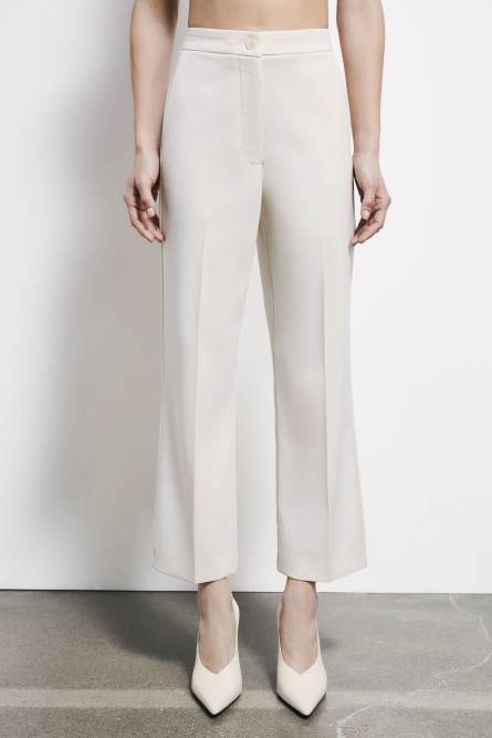 Soft crepe pants, White, Patrizia Pepe