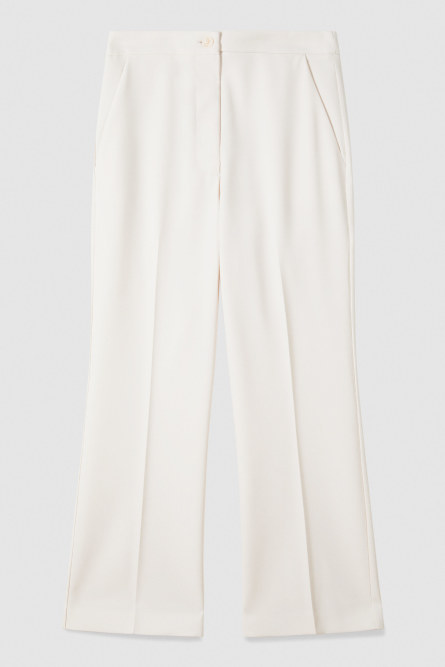 Soft crepe pants, White, Patrizia Pepe