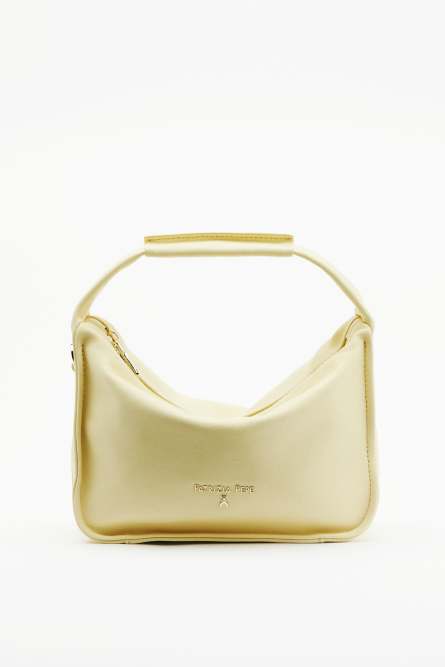 Contemporary Hobo small leather shoulder bag, Yellow, Patrizia Pepe