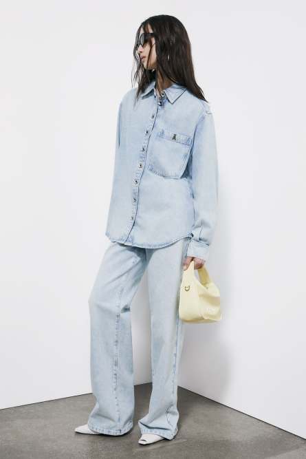 Contemporary Hobo small leather shoulder bag, Yellow, Patrizia Pepe