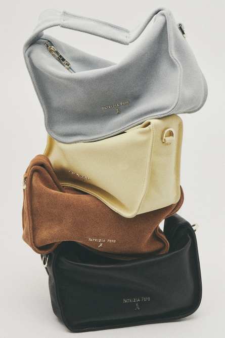 Contemporary Hobo small leather shoulder bag, Yellow, Patrizia Pepe