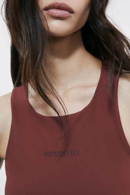 Sportliches Top aus Jersey, Braun, Patrizia Pepe