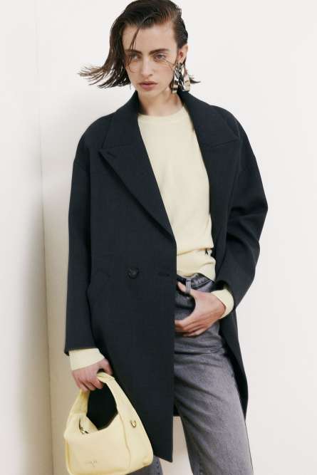 Double-breasted overcoat, Grey, Patrizia Pepe