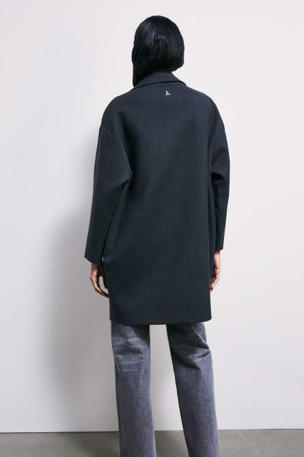 Double-breasted overcoat, Grey, Patrizia Pepe