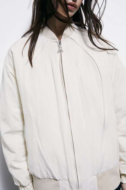 Oversized bomber jacket, White, Patrizia Pepe