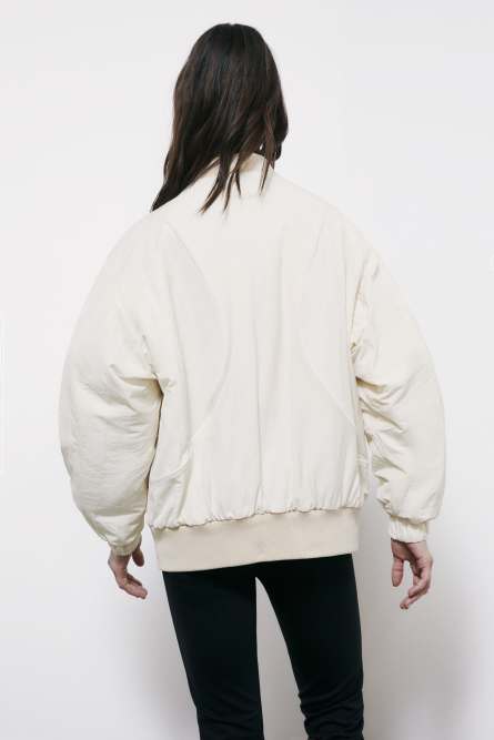 Oversized bomber jacket, White, Patrizia Pepe
