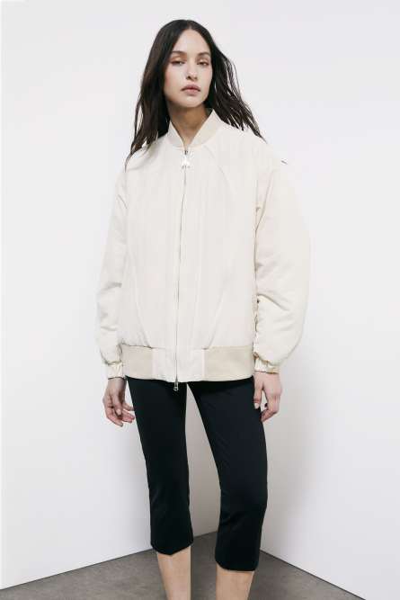Oversized bomber jacket, White, Patrizia Pepe