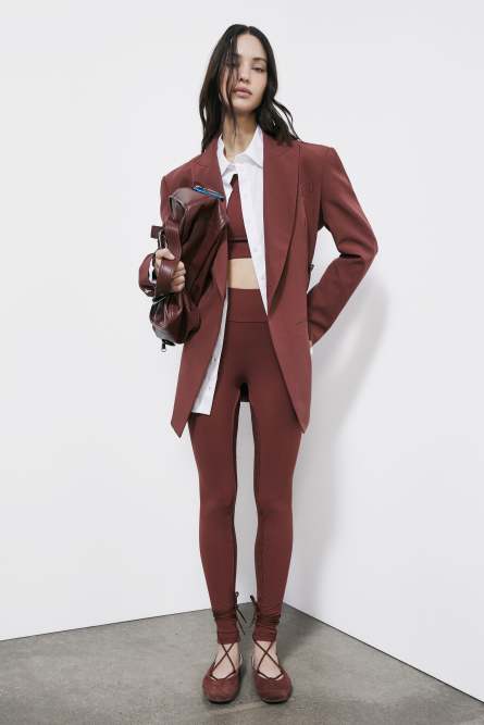 Technical jersey leggings, Brown, Patrizia Pepe