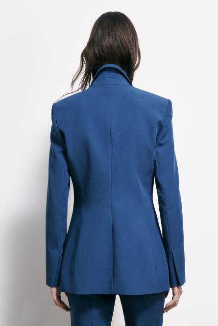 Taillierter Blazer aus Viskose, Blau, Patrizia Pepe