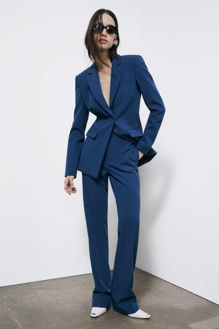 Hose Slim aus Viskose, Blau, Patrizia Pepe