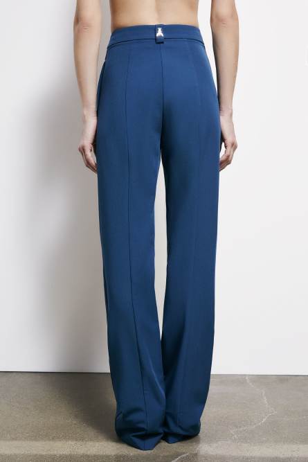 Hose Slim aus Viskose, Blau, Patrizia Pepe