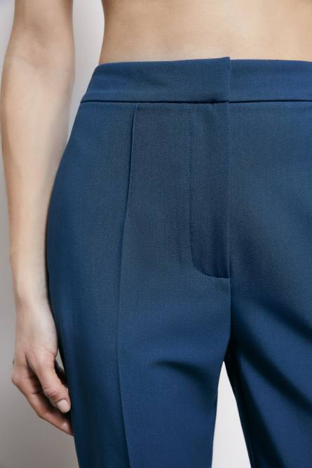 Hose Slim aus Viskose, Blau, Patrizia Pepe