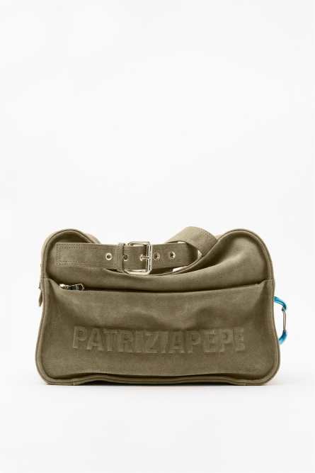 (IM)PERFECTION suede shopping bag, Green, Patrizia Pepe