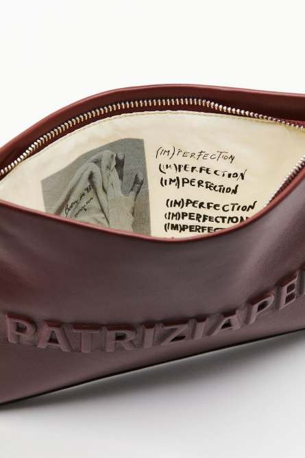Сумка-клатч (IM)PERFECTION из кожи, Коричневый, Patrizia Pepe